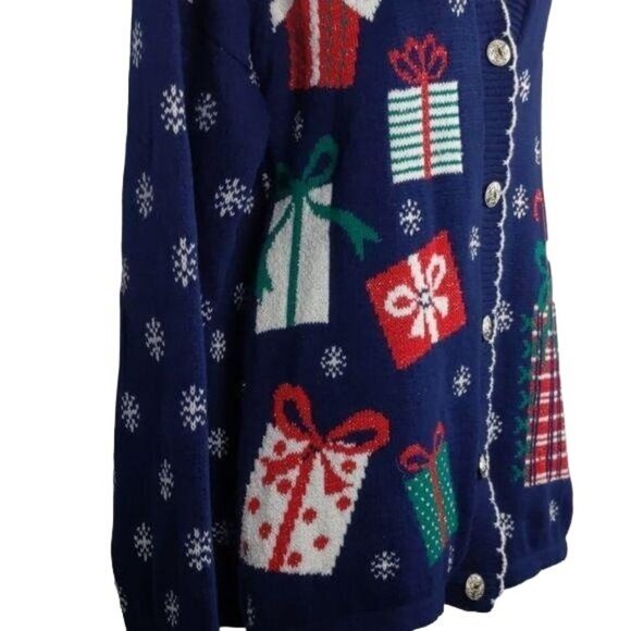 Nutcracker Christmas Sweater Cardigan Women's Button down size M - Picture 7 of 13